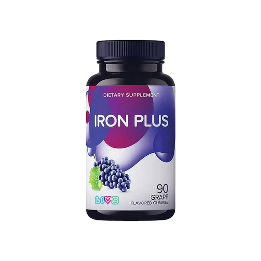 Livs Iron Plus with Grape Flavor 90 Gummies