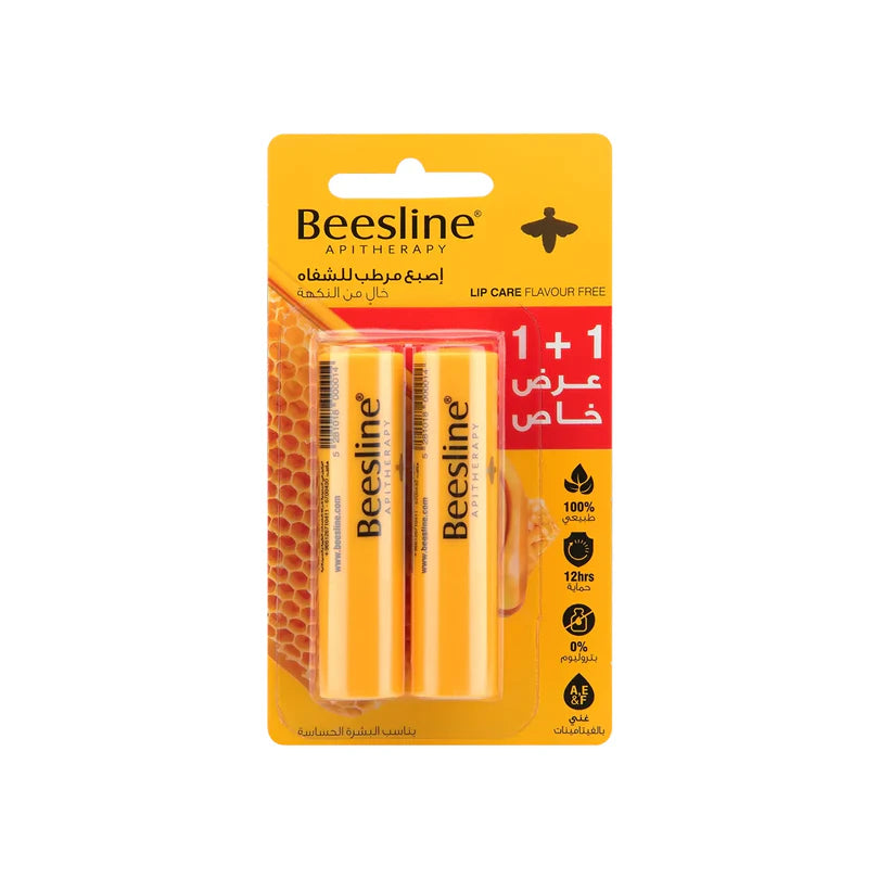 Beesline Lip Care Flavour Free 2x4 g 1+1 Free