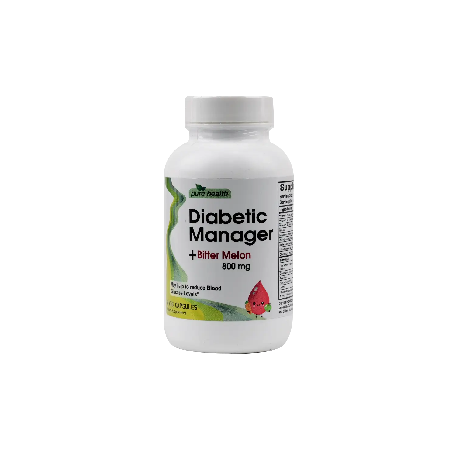 Pure Health Diabetic Manager 800mg 60Veg Capsules