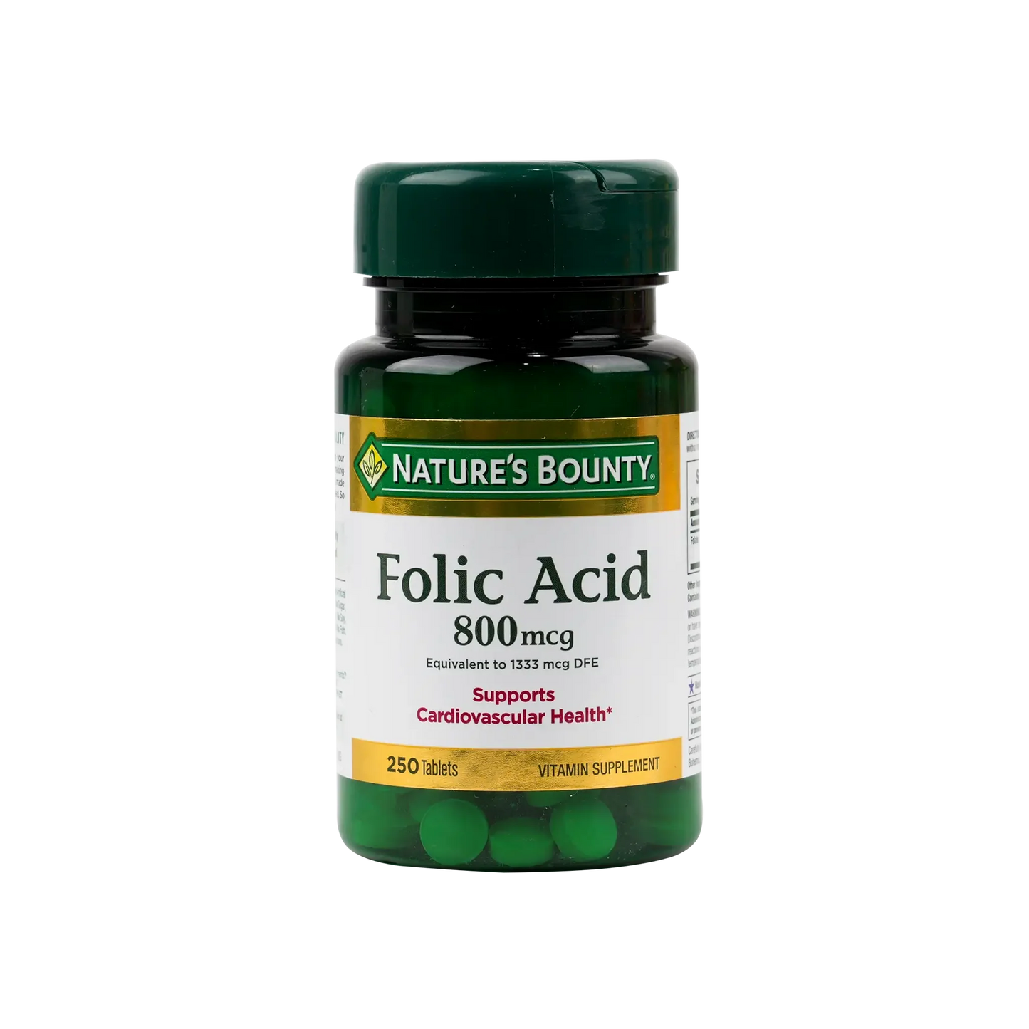 Natures Bounty Folic Acid 800mcg 250 Tablets