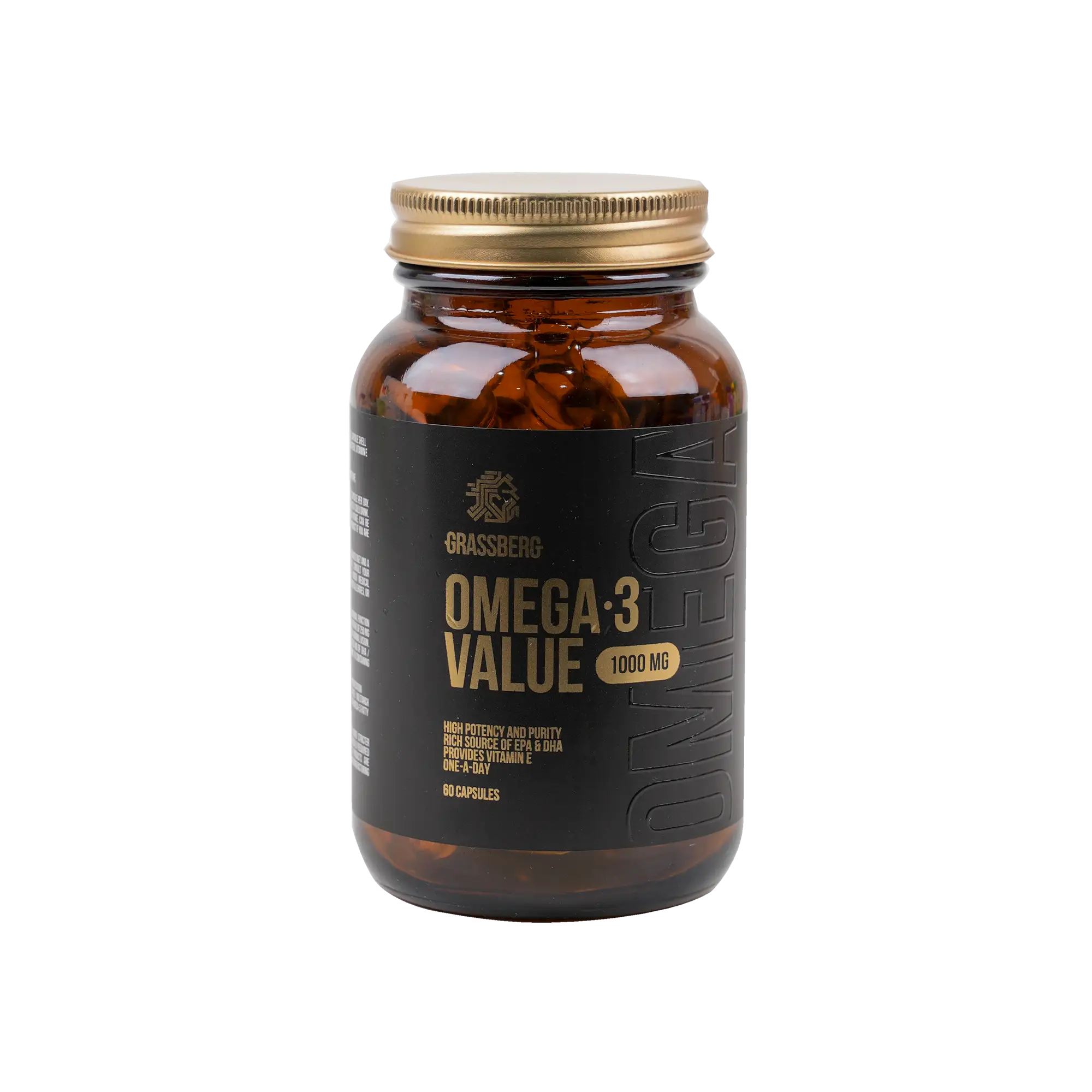 كبسولات غراسبرغ أوميجا 3 بتركيز 1000 ملغ، 60 كبسولة 