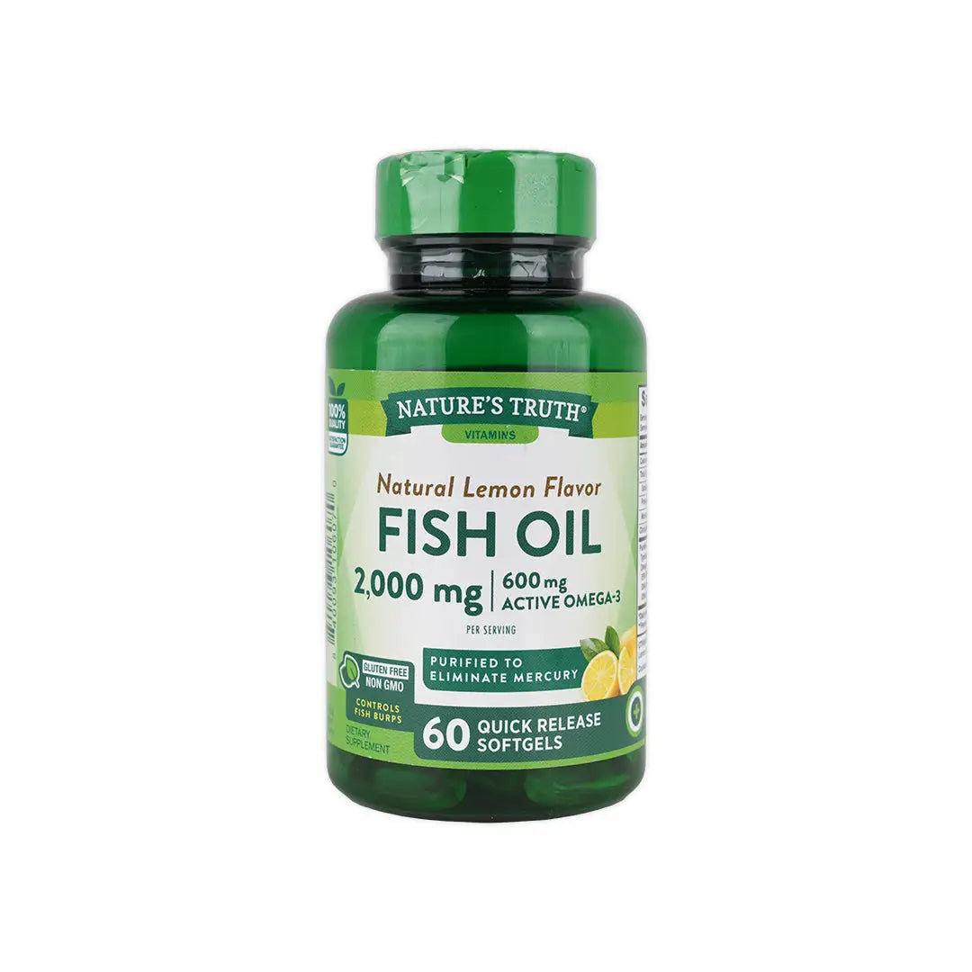 Nature's Truth Fish Oil 2000mg 60Softgels - Lemon Flavor
